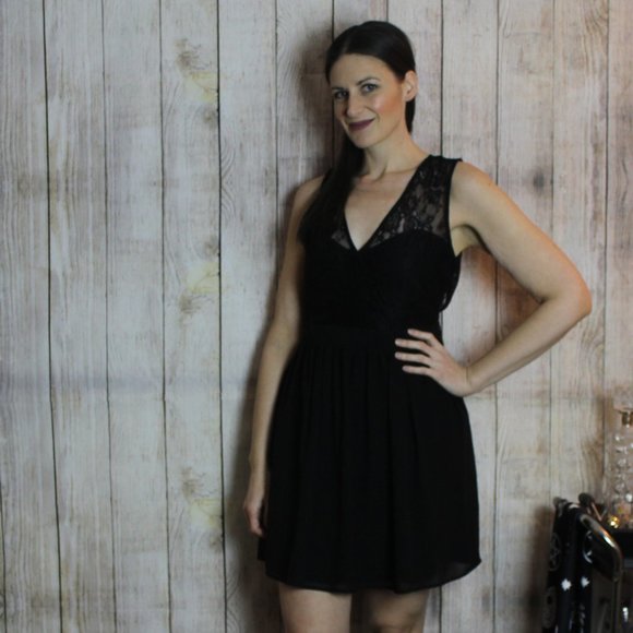 LBD with Lace Top and Open Back - Picture 9 of 10